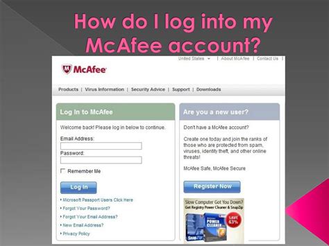 log in to mcafee.